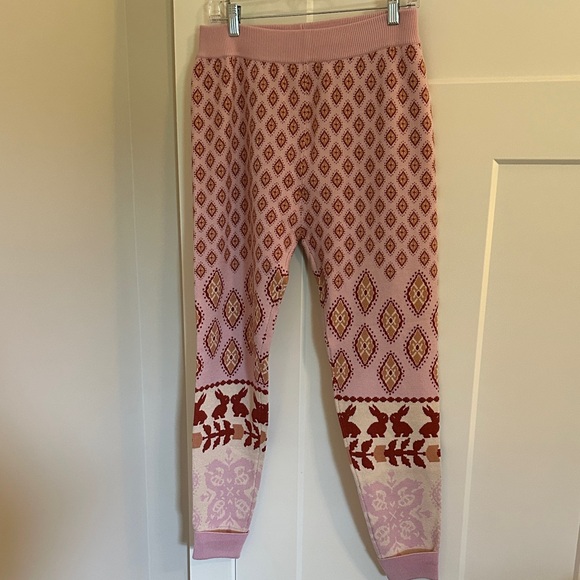 Intimately Free People Womens Pink With Design Sweater Leggings Size XL - Picture 1 of 9